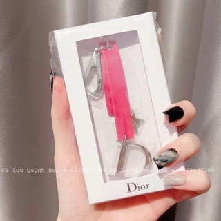 Móc chìa khoá Dior da hồng gift quà tặng