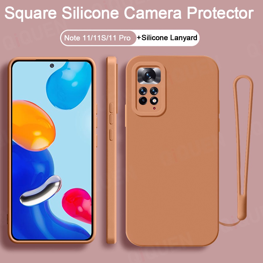 Ốp điện thoại cạnh vuông bảo vệ camera cho Xiaomi Redmi Note 11 11S Note 11 Pro 5G 11Pro