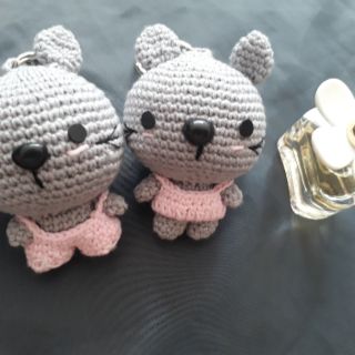 Móc khóa thú bông sợi cotton
