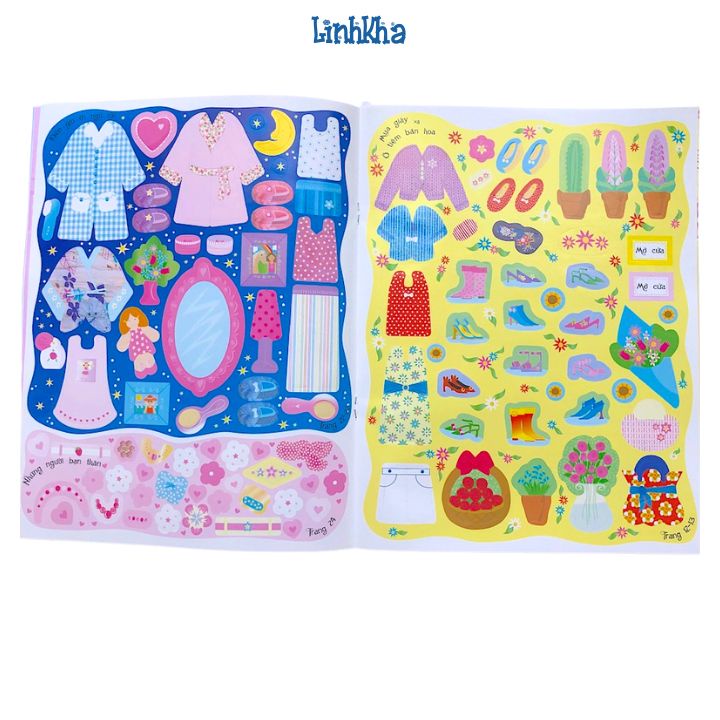 Sách Sticker Dán Hình Trang Phục Cho Công Chúa - Búp Bê Xinh Xắn - Sticker Dolly Dressing - Đinh Tị