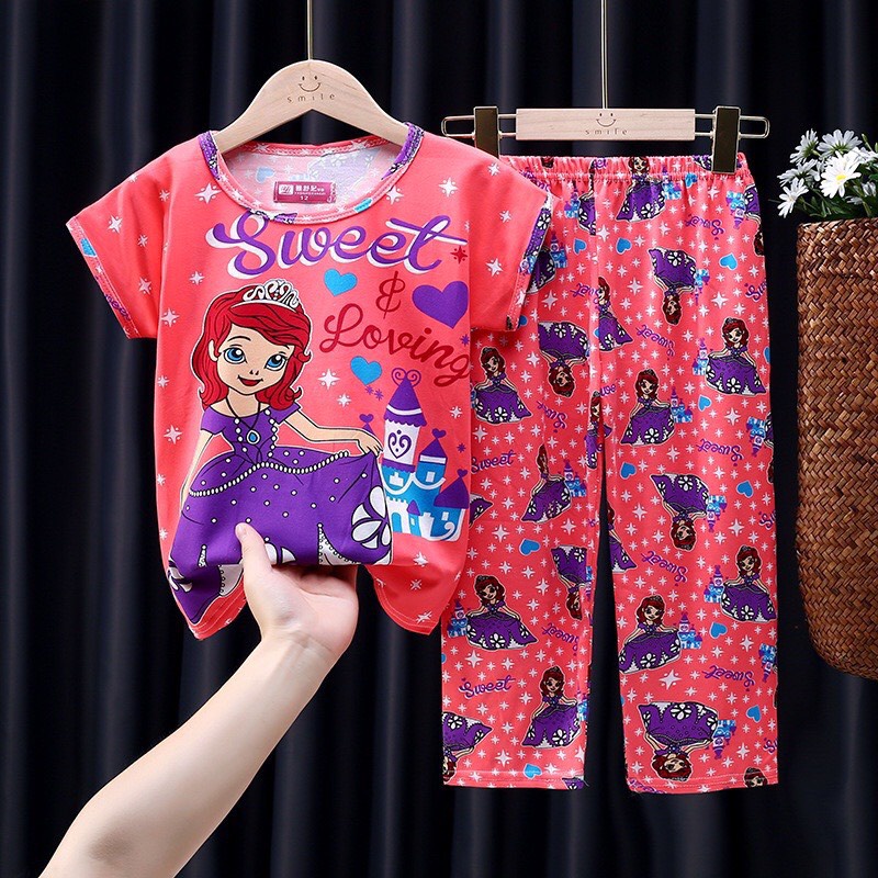 &lt;tặng kèm nón&gt;COMBO 3 bộ 3d quần dài siêu mịn mát cho bé trai bé gái(size 5-34kg)