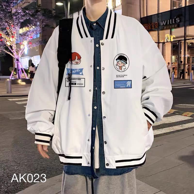 Áo Khoác Bomber unisex chất kaki 2 lớp MOGUTOU, nam nữ đều mặc được, phong cách ullzang, BB1