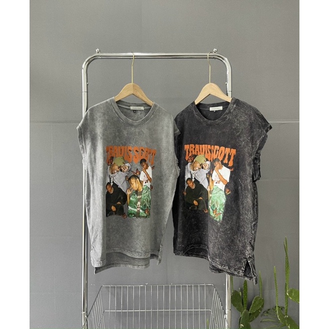 ÁO THUN COTTON WAT SÁT NÁCH IN HÌNH UNISEX FROM RỘNG