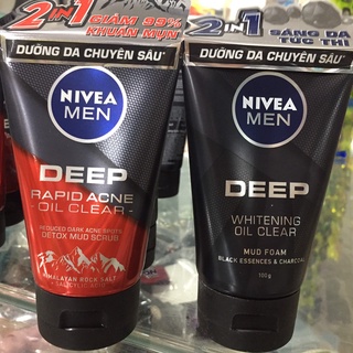 Sữa rửa mặt THAN ĐEN nivea 100ml mới