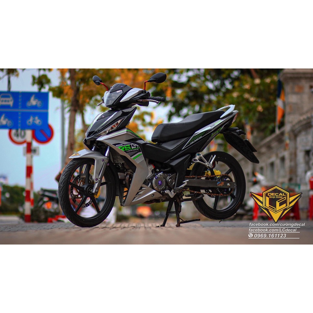 Tem rời winner bạc rs xanh đen trắng bac , tem dán xe winner bạc