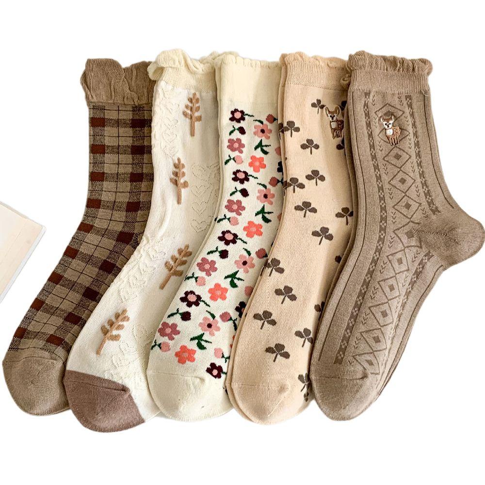 AROMA Vớ Cotton Thoáng Khí Co Giãn Phong Cách Harajuku Ngọt Ngào Cho Nữ