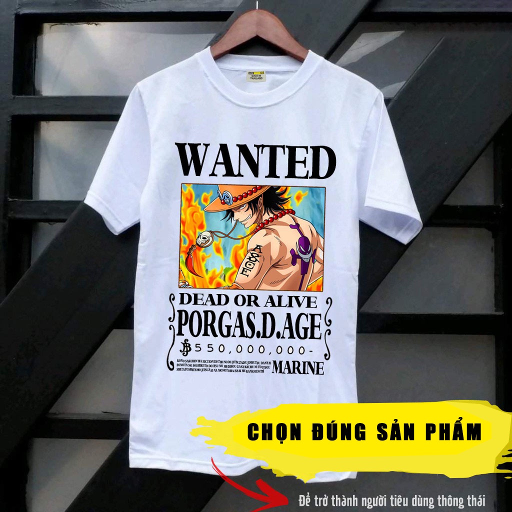 3 mẫu áo thun one piece wanted luffy - Ace - sabo - vải thun thái cao cấp in tại shop | BigBuy360 - bigbuy360.vn