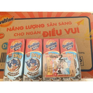 Thùng Thức Uống Lúa Mạch Ovaltine DHA ( 48 hộpx180ml) Tặng Thẻ hải tặc