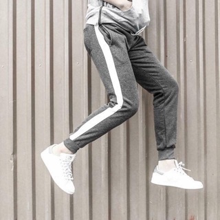 Quần jogger nỉ 1 sọc trắng