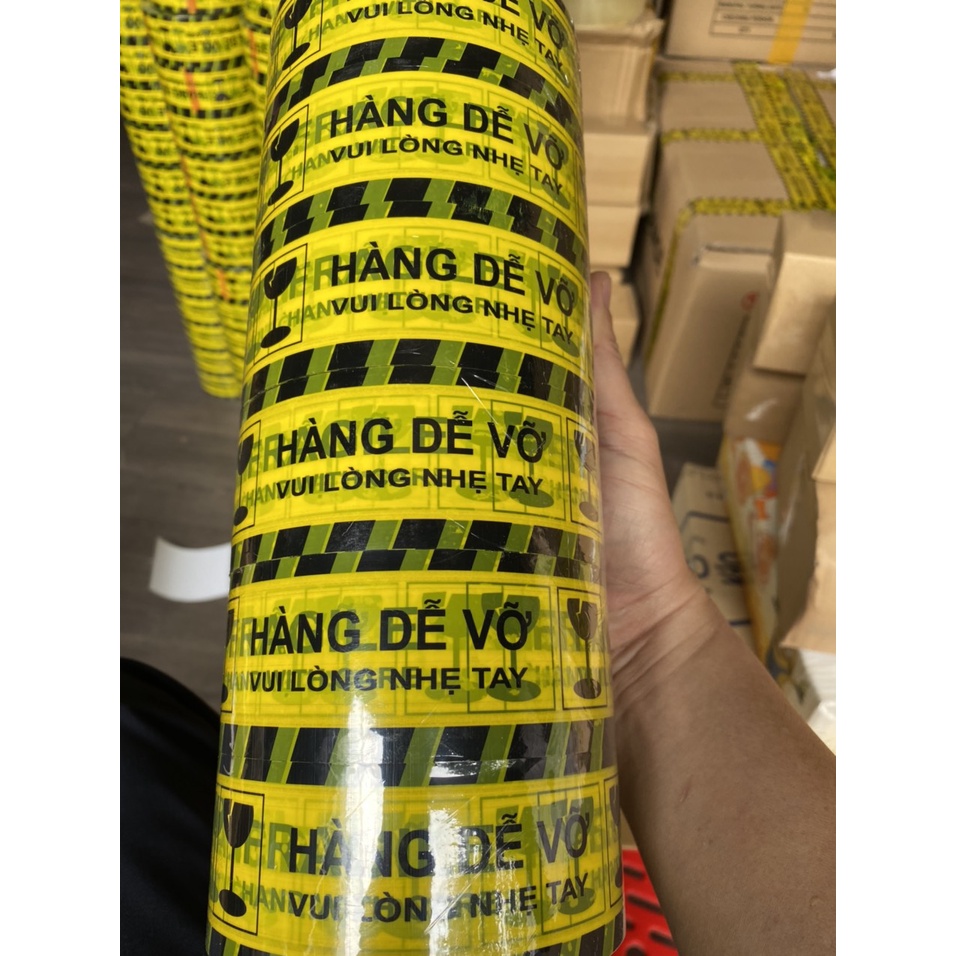 6 CUỘN BĂNG DÍNH IN LOGO HÀNG DỄ VỠ, LOẠI 90m, SIÊU DÍNH, CHẤT LƯỢNG VÀ RIÊU RẺ