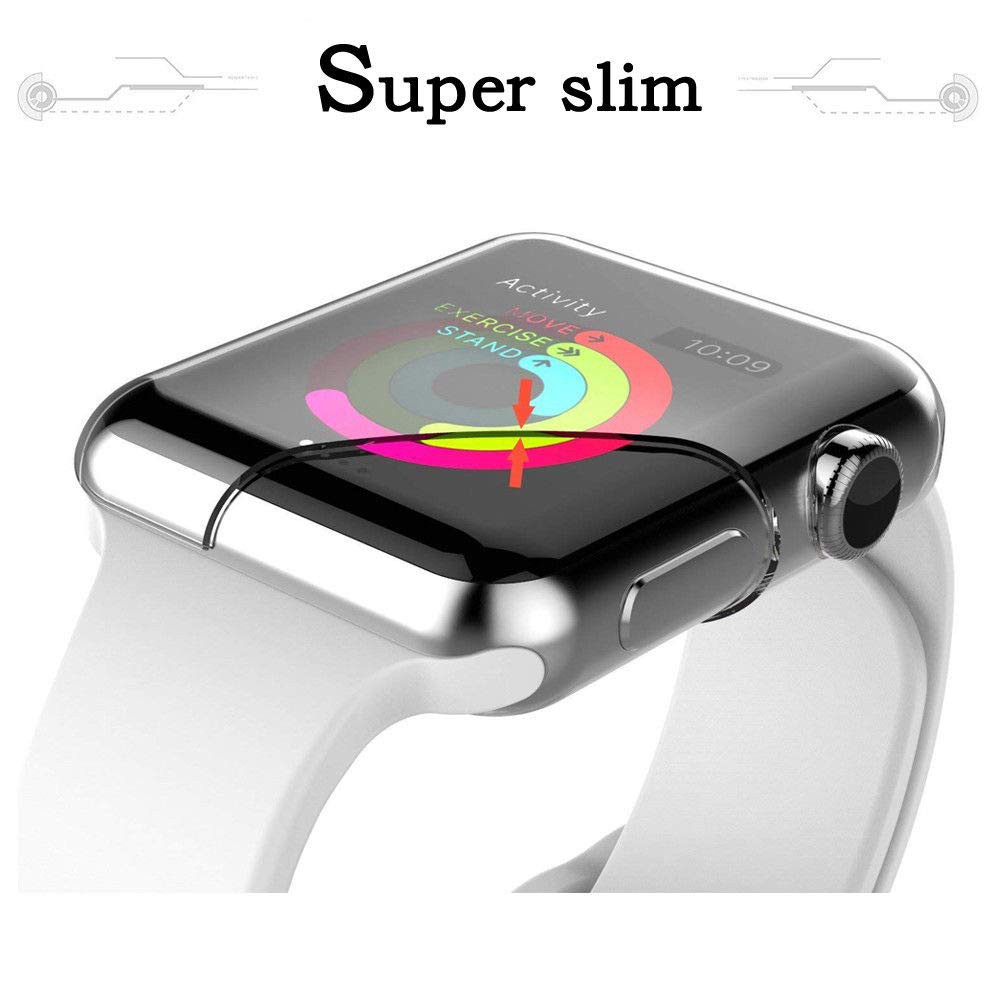 Soft cover 2 pieces TPU Apple Watch transparent protective case 1 2 3 4 5 6 SE fits 38mm 40mm 42mm 44mm