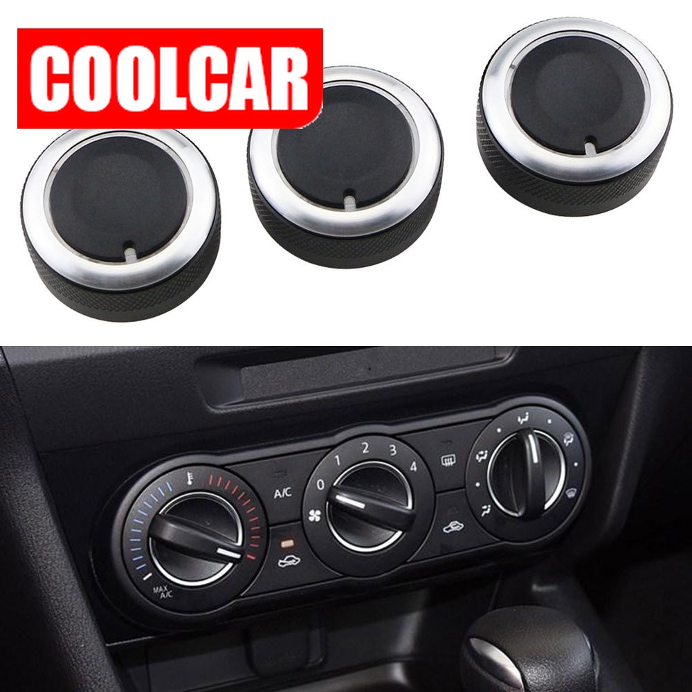 3X Điều Hòa Không Khí Núm AC Điều Khiển Nhiệt Nút Công Tắc Cho Xe Mazda 3 BL 2010- 2013 Mazda 3 2004