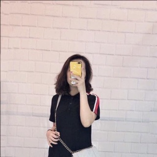 #váyxuông xinh sọc vai siêu hot