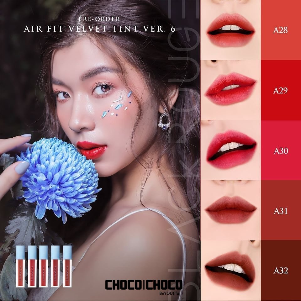 [XẢ HẾT NGHỈ TẾT- VER 6+5] Son Kem Lì Black Rouge Airfit Velvet Tint Version 6 Blueming Garden | Thế Giới Skin Care