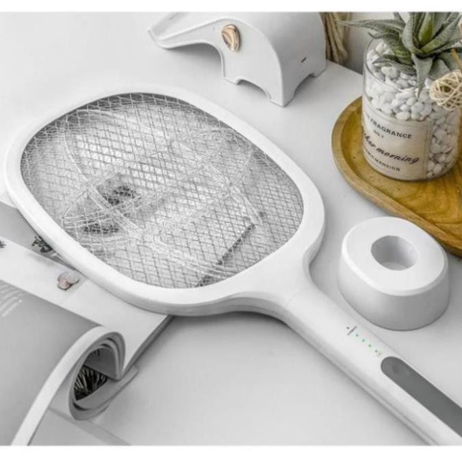 [Voucher]Vợt muỗi tự động kiêm đèn bắt muỗi 2 in 1 tự động sạc tích điện, vợt bắt muỗi thông minh cao cấp để bàn