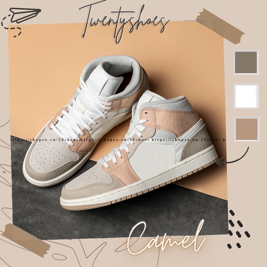 Giày Jordan Cổ Cao Nam Nữ, Giày Sneaker JD1 Milan Hàng Cao Cấp Full Box Bill