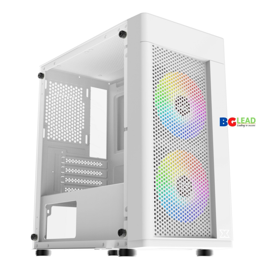 Vỏ case máy tính XIGMATEK AERO 2F - M-ATX, 1 SIDE TEMPERED GLASS (lắp sẵn 2 quạt) - Mai Hoàng phân phối và bảo hành