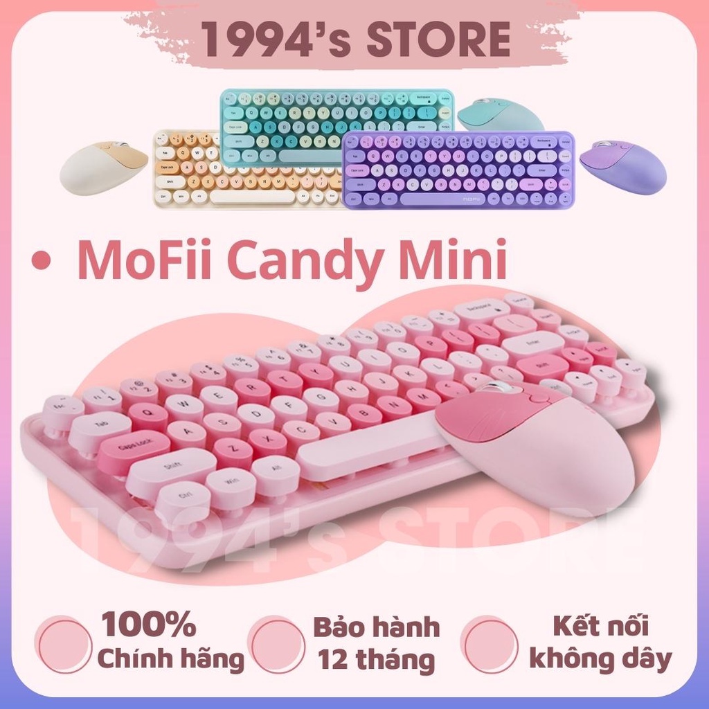 Bộ Combo bàn phím và chuột MoFii Ferris Mini Wireless 2.4G dùng cho máy tính bàn, PC, laptop, tivi, điện thoại,..
