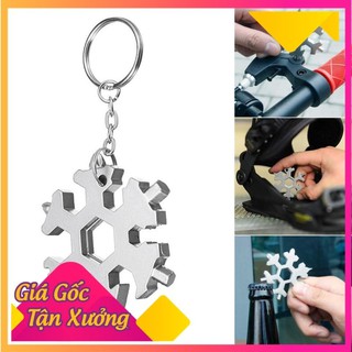 [FreeShip – Sale khô máu] Tua Vít Đa Năng 18 Trong 1 Hình Bông Tuyết Kiêm Móc Khóa