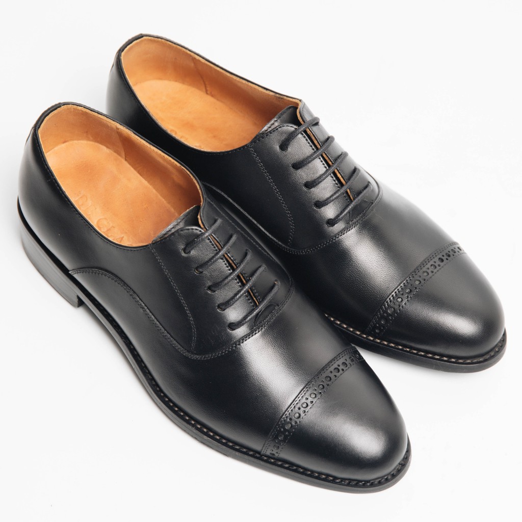 Giày Tây Cao Cấp Charles Captoe Oxfords - Da Bò Ý Lót Trong Da Bò Mộc - Thương hiệu Be Classy