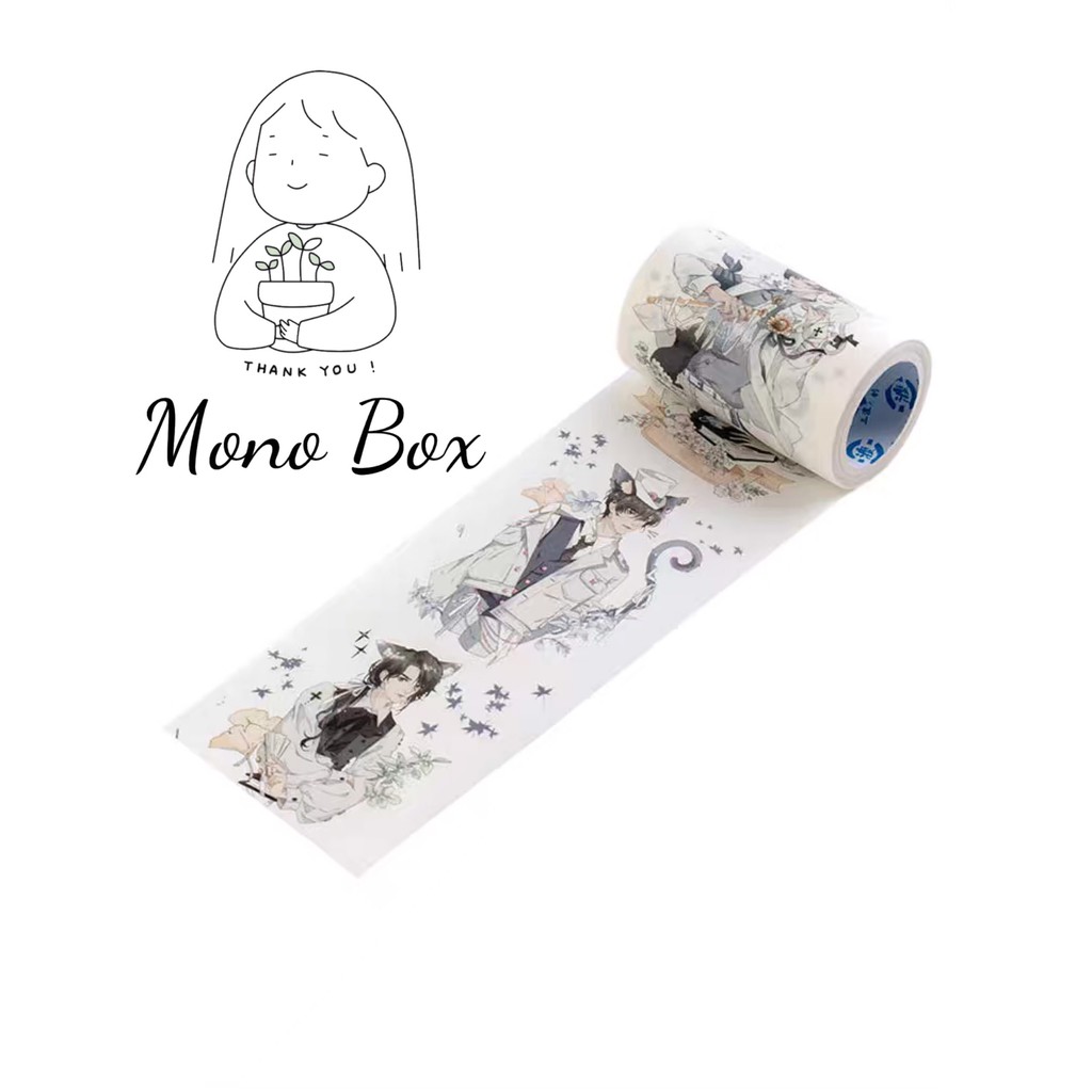 [Chiết] Washi tape nhân vật chàng trai tai mèo Mono_box 01103