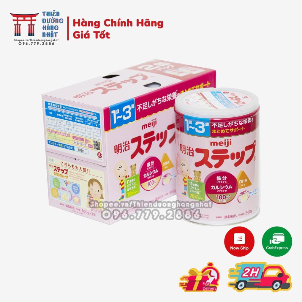 Sữa bột Meiji lon, sữa công thức pha sẵn cho bé Nhật Bản 800g