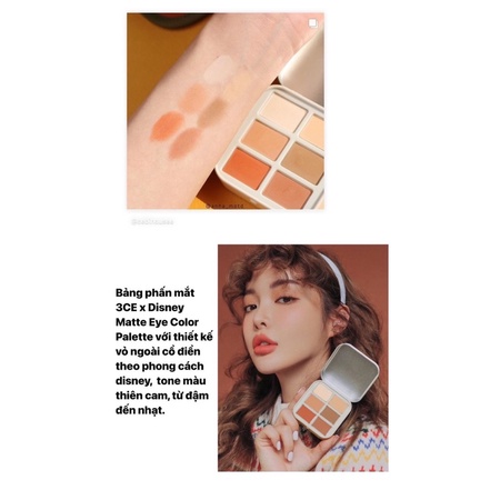 Bảng phấn mắt 6 ô [ 𝟑𝑪𝑬 | 𝑫𝒊𝒔𝒏𝒆𝒚 ] Matte Eye Color Palette 𝑶𝑽𝑬𝑹 𝑨𝑵𝑫 𝑶𝑼𝑻  sale 70% | BigBuy360 - bigbuy360.vn