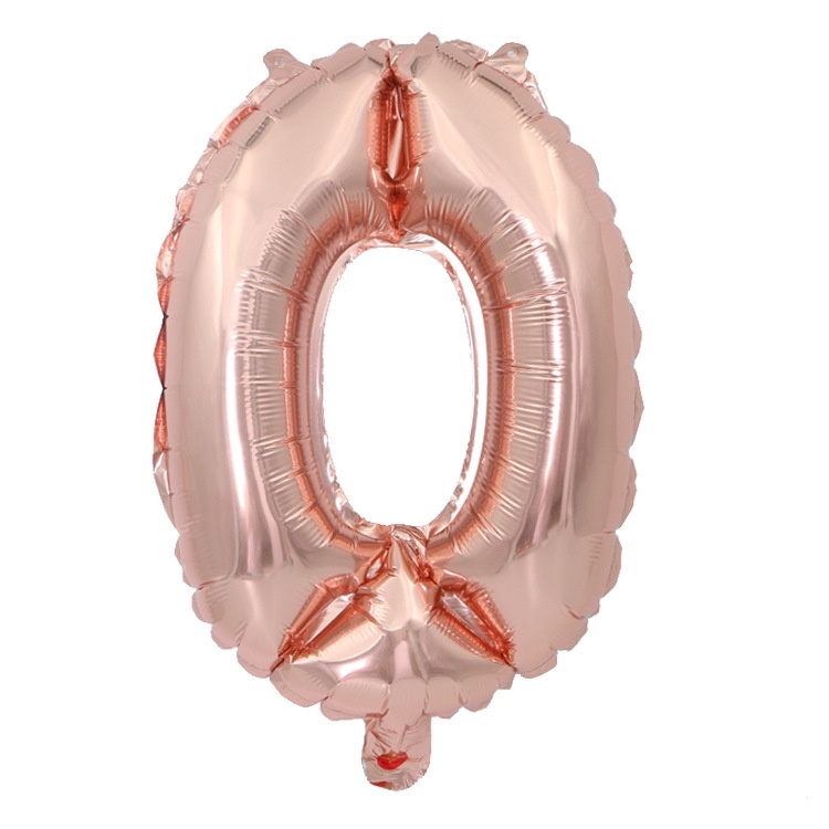 Bóng Bay Số 0-9 Màu Rose Gold Size To 32&quot; 65cm RS-01