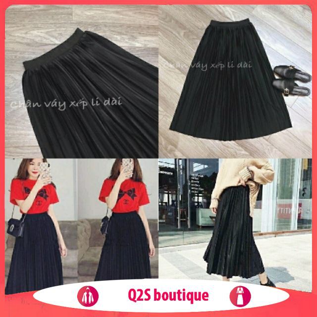 FREESHIP ĐƠN 99K_Chân Váy Xếp Ly Dáng Dài Cạp Cao | BigBuy360 - bigbuy360.vn