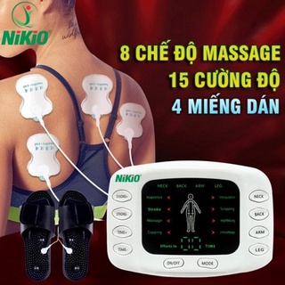  Máy massage xung điện miếng dán và đôi dép trị liệu bàn chân Nikio NK-105
