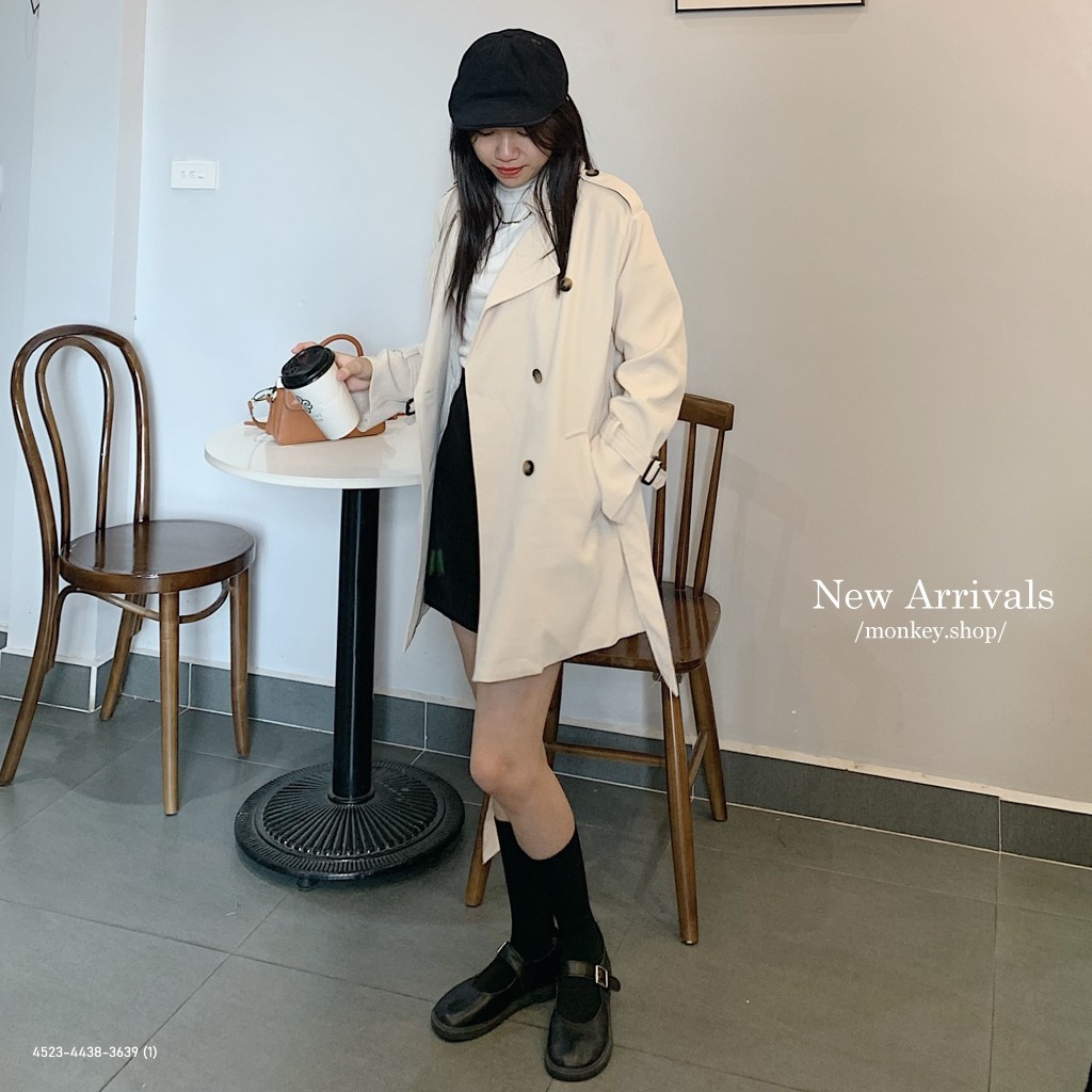 [ẢNH THẬT] Áo măng tô dây lưng Korea | BigBuy360 - bigbuy360.vn