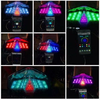 Đèn hậu Audi i8 cho VARIO 2018-2022 màu khói .Chỉnh màu bằng App trên điện thoại