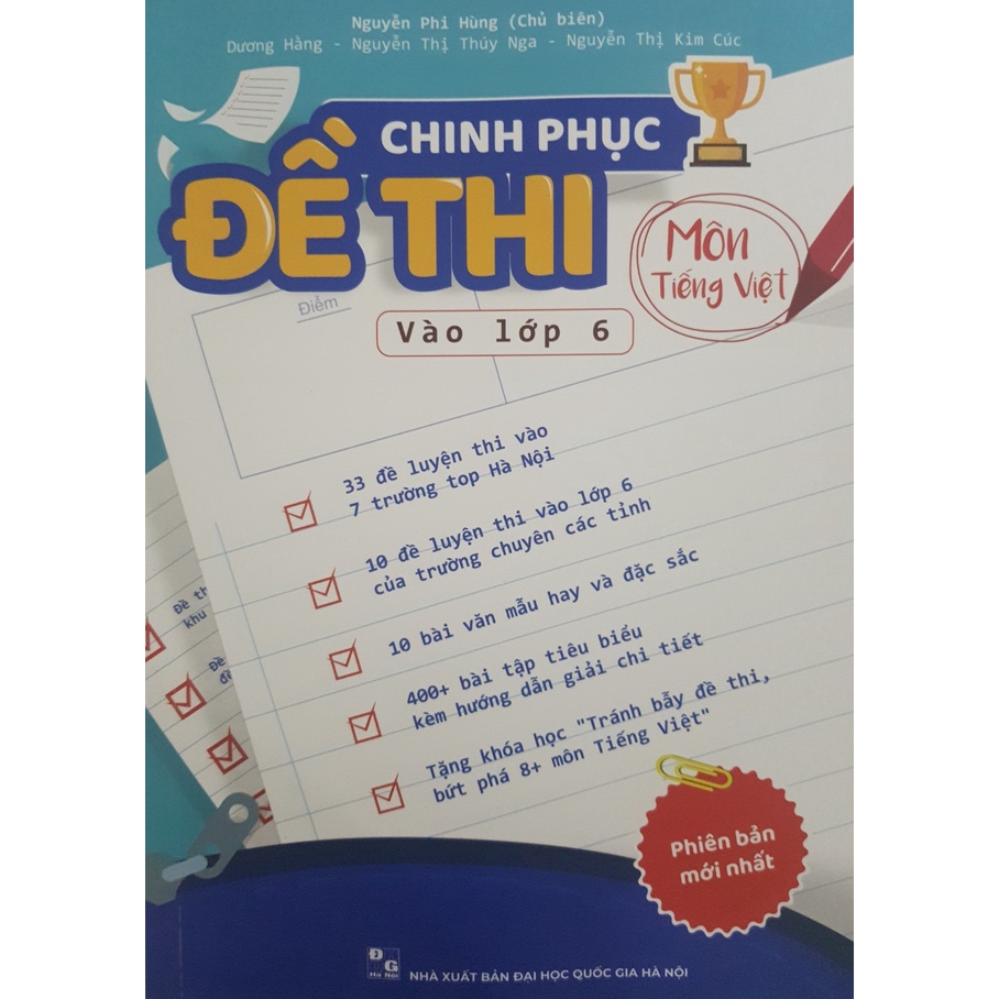 Sách - Combo Chinh phục đề thi vào lớp 6 (Toán - Tiếng Anh - Tiếng Việt)