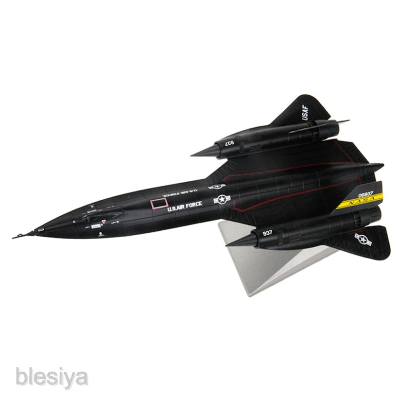 Đồ chơi mô hình máy bay chiến đấu SR-71A Blackbird tỉ lệ 1:144 bằng hợp kim