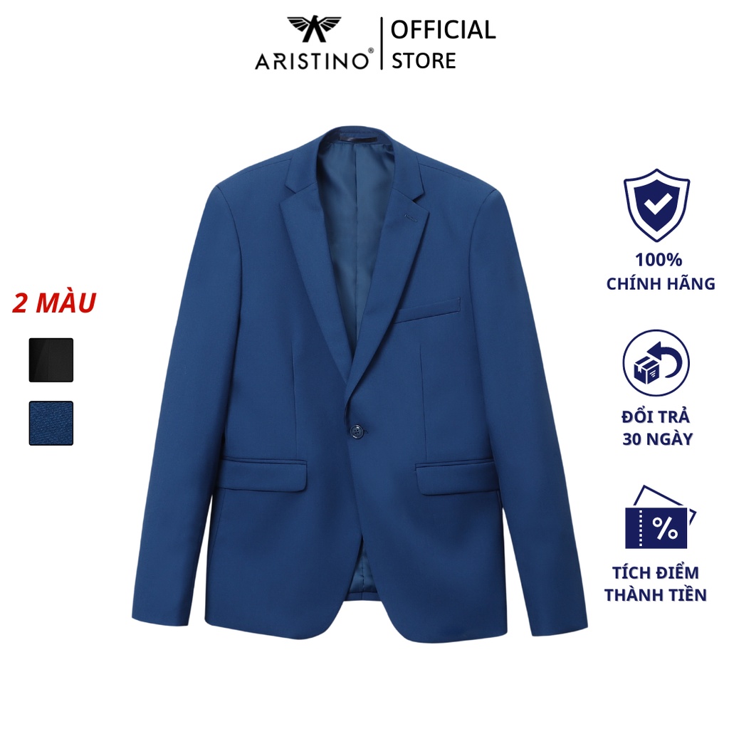 Bộ Suit ARISTINO dáng Regular fit màu xanh tím than thiết kế theo phong cách Châu Âu lịch lãm - ASU00208