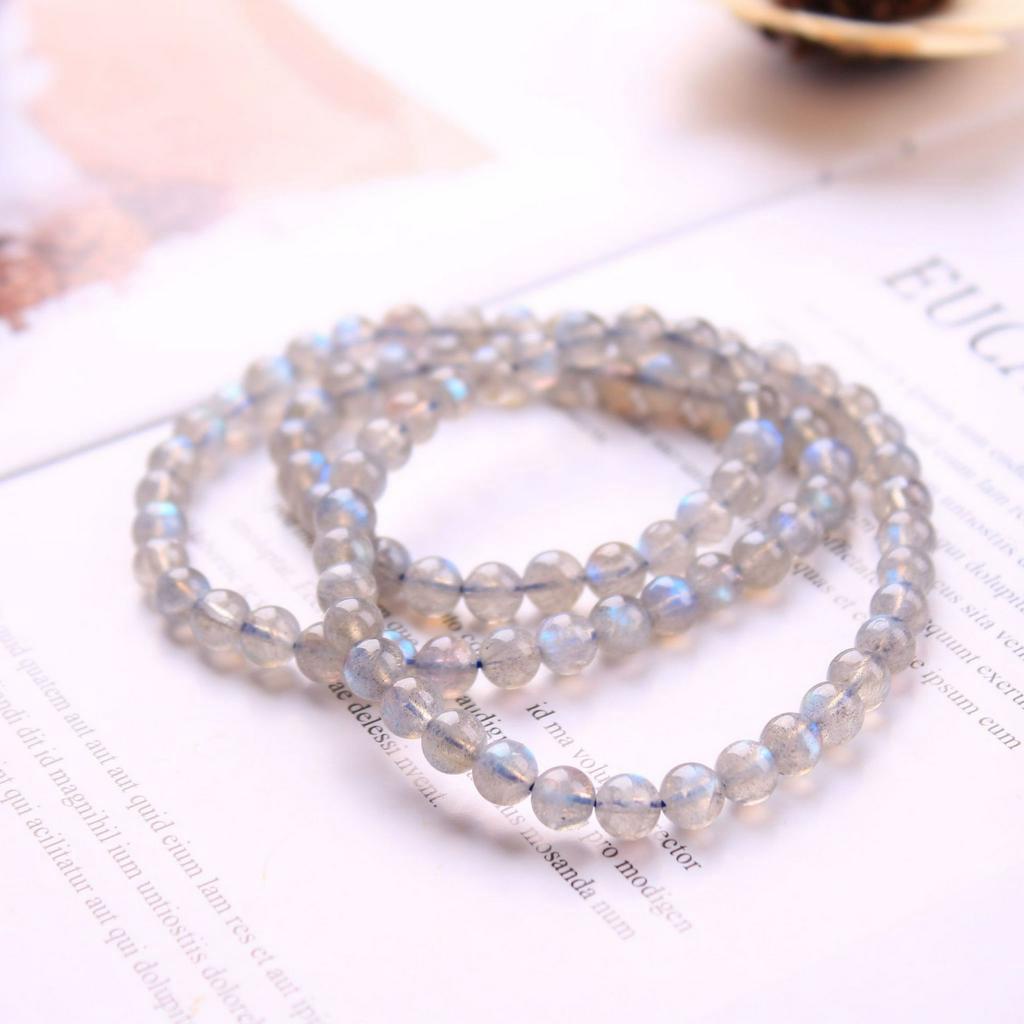 Chuỗi quấn 3 vòng Đá XàCừ Hắc Nguyệt Quang [TẶNG HỘP GỖ] Tát cả mệnh - Phong Thủy Tây Tạng