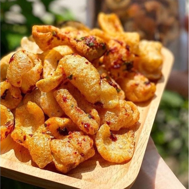 Da heo chiên nước mắm giòn tan vị tỏi ớt vị đặc biệt HŨ 130G