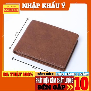 [DA THẬT 100%] Ví nam/Ví da bò thật Nappa nhỏ gọn Rainbow RBMLW 010