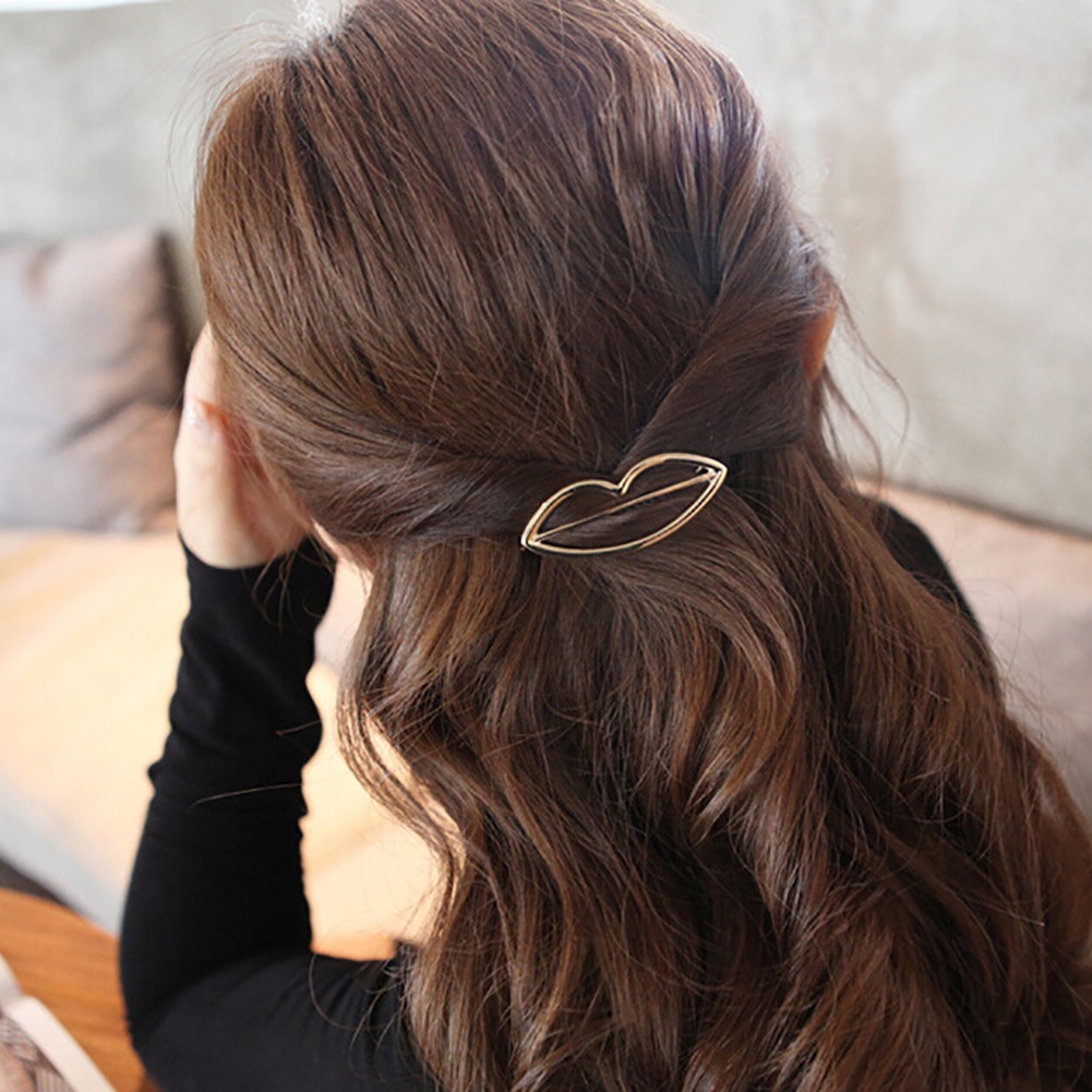 Kẹp tóc kim loại nhiều hình dạng thời trang cho nữ