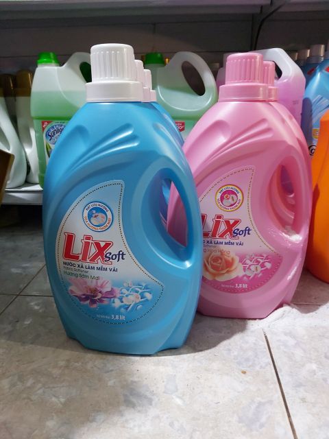 Combo 3 can nước xả vải Lix can 3,8L