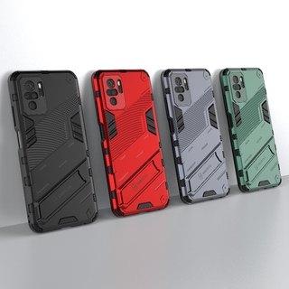 Xiaomi Redmi Note 10  Phone Case Redmi Note 10 10S Pro Casing Punk Kickstand Back Armor Hard Cover