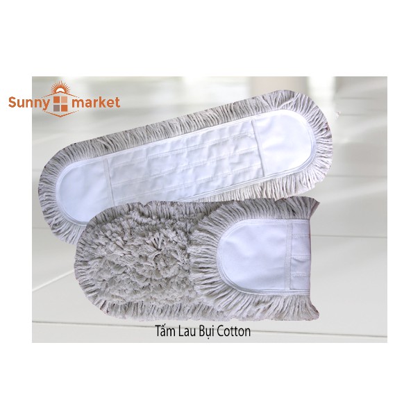 Combo cây lau sàn 45 cm COTTON, tặng kèm 1 tấm lau thay thế Cotton siêu hút bụi