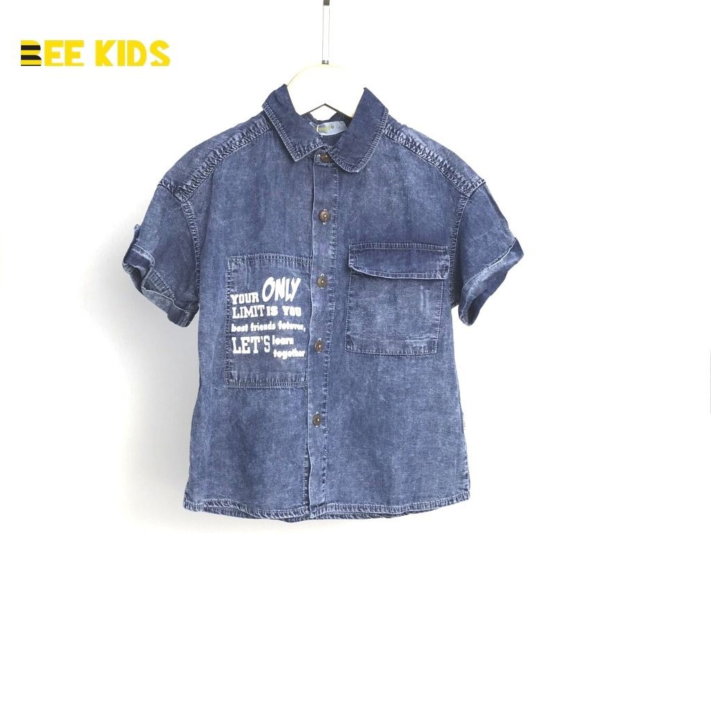 Áo Sơ Mi Bé Trai Bee Kids Chất Liệu Jeans Mềm Mịn Thoáng Mát Thấm Hút Mồ Hôi Không Bai Không Xù  (2-12 Tuổi) 8AJ01647CT