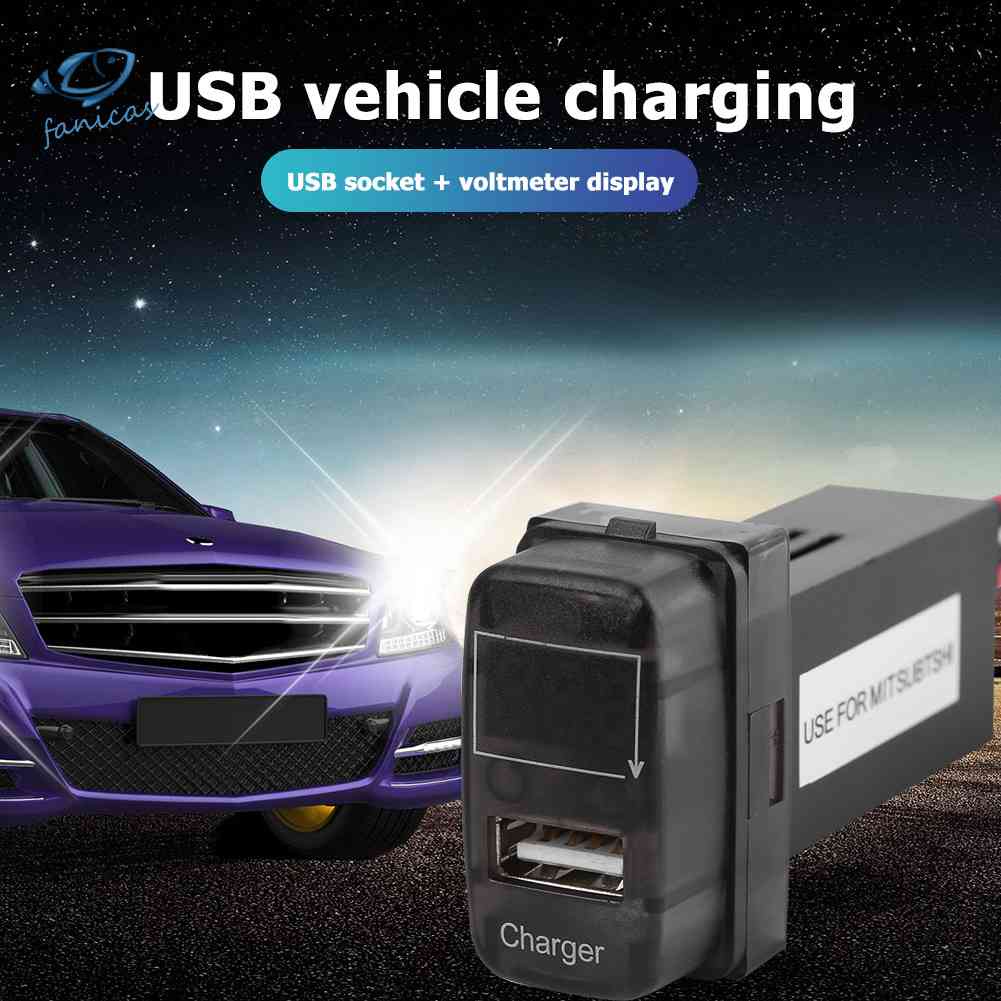 Củ Sạc Tích Hợp Đèn LED Xanh Dương FANIC 2.1A Cho Mitsubishi