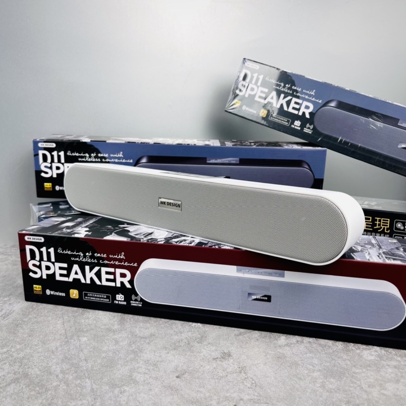 Loa bluetooth mini WK DESIGN D11 Loa thanh mini bluetooth V5.0 hỗ trợ USB thẻ nhớ Jack 3.5 kết nối tivi máy tính