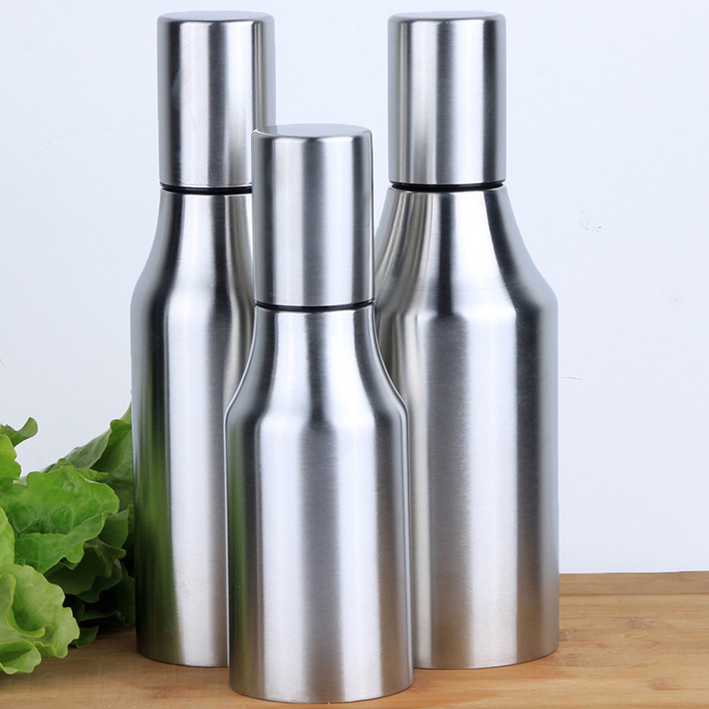 Bình Đựng Dầu Olive Bằng Thép Không Gỉ Chống Tràn Chống Bụi Tiện Dụng