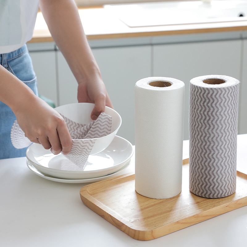 Set 50 khăn lau chén dĩa hút dầu dùng một lần cho nhà bếp