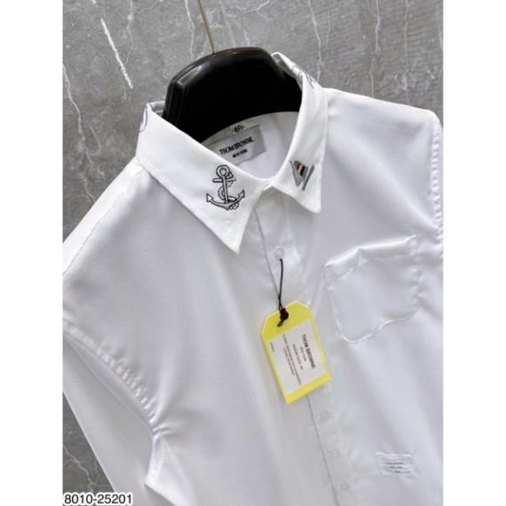 [Ảnh Thật] Áo Sơ Mi Thom Browne Cổ Thêu Hình Cao Cấp - Áo Sơ Mi Nam Thom browne Thêu Sticker
