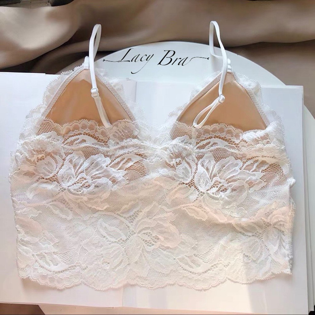 Bộ Đồ Lót Ren Hoa Mềm Dáng Bra Đệm Mỏng Sexy Lacy Bra - B12 | BigBuy360 - bigbuy360.vn