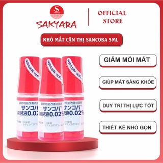 Nhỏ mắt cận thị Sancoba 5ml nước nhỏ mắt hỗ trợ tăng cường thị lực chống mỏi mắt Nhật Bản